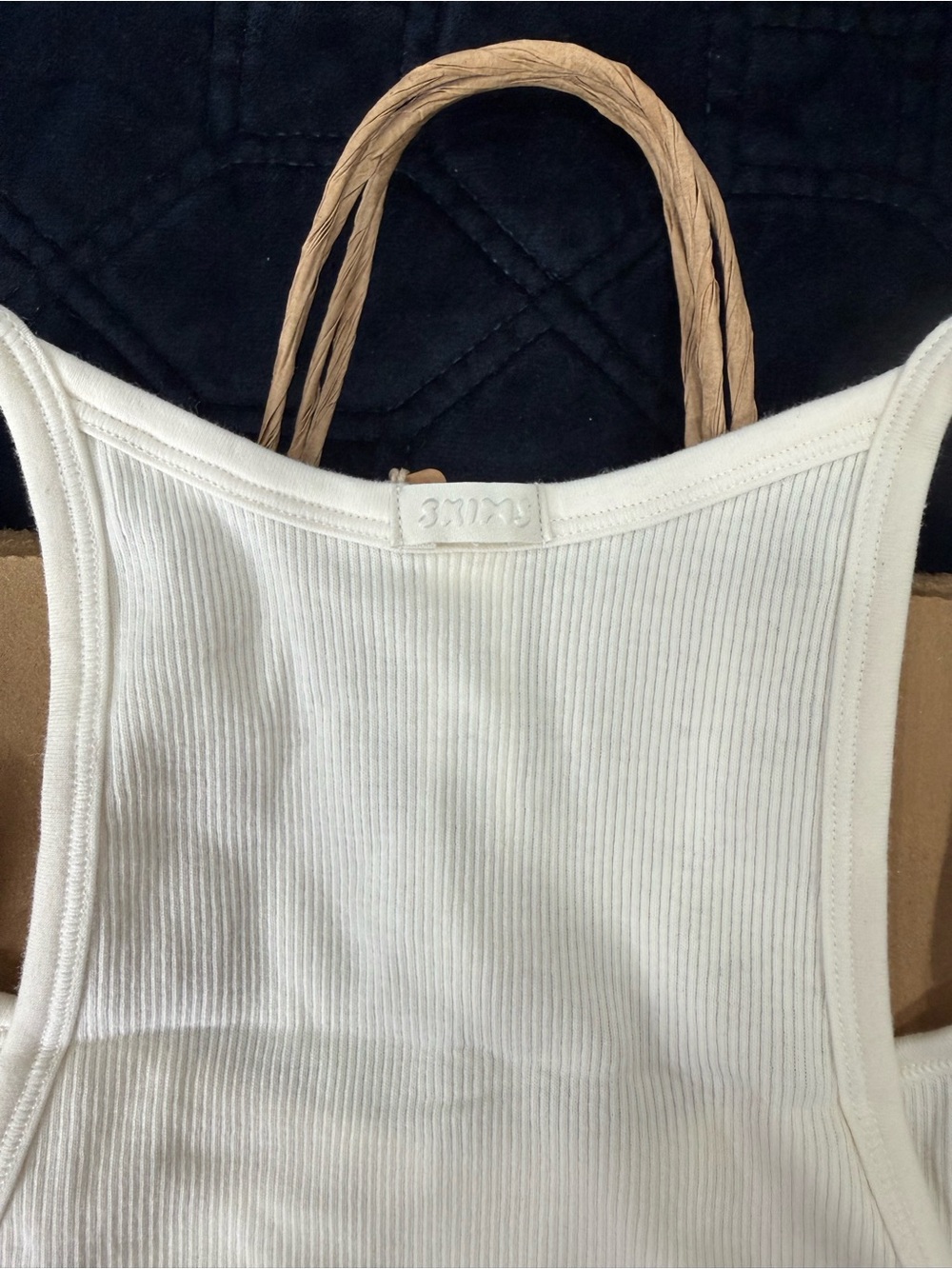 SKIMS White Ribbed Tank Top - Picture 5 of 5